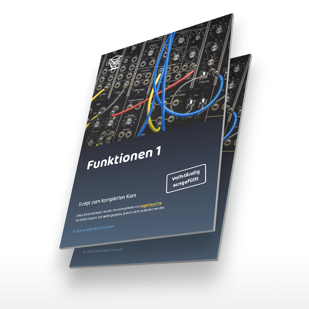 Workbook Funktionen 1 (Grundlagen)